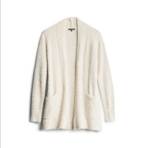 Cream Fuzzy Double Pocket Cardigan